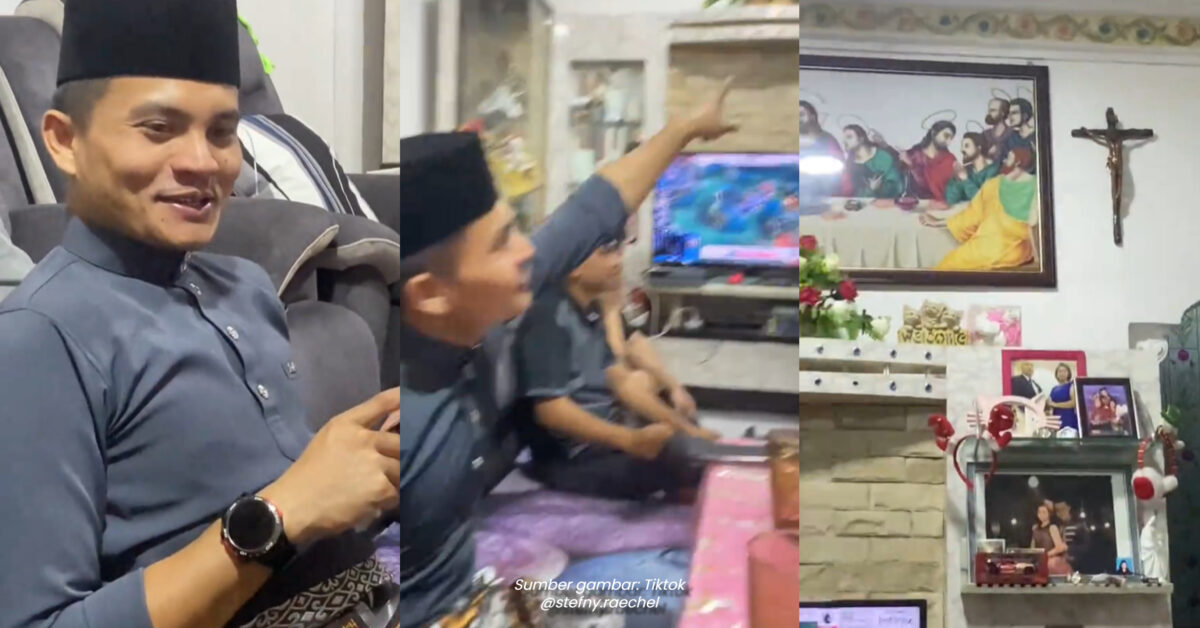 Rakan Iban Buat Open House, Rakan Muslim 'Sporting' Datang Beraya Berbaju Melayu Buat Ramai Terhibur