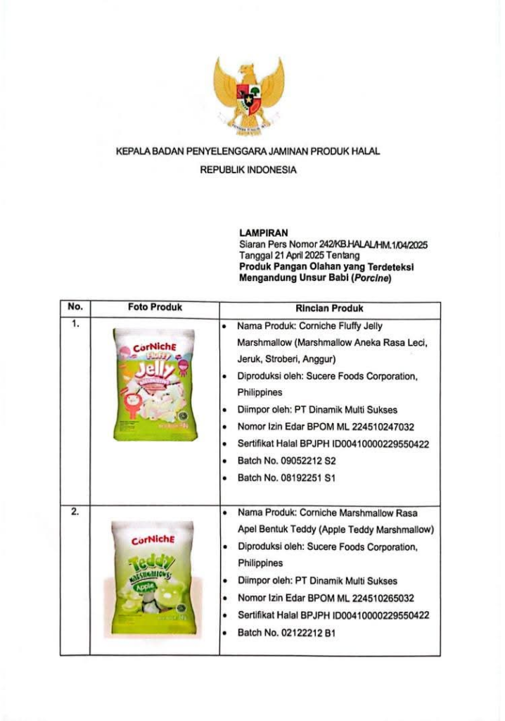 JAKIM Sahkan Beberapa Produk Halal Dari Indonesia Mengandungi DNA Babi, Lihat Senarai Sini