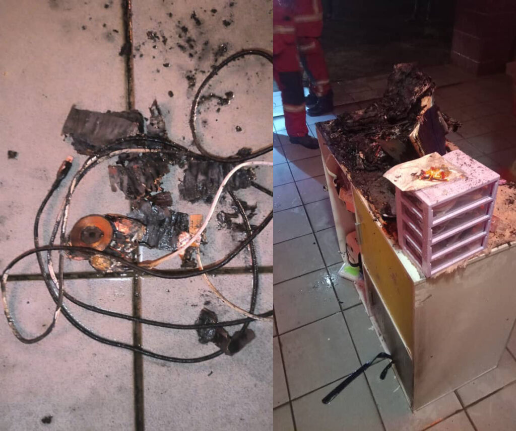 Kebakaran Kecil Berlaku Di Taman Matang Jaya, Bomba Sahkan Punca Dari Power Bank