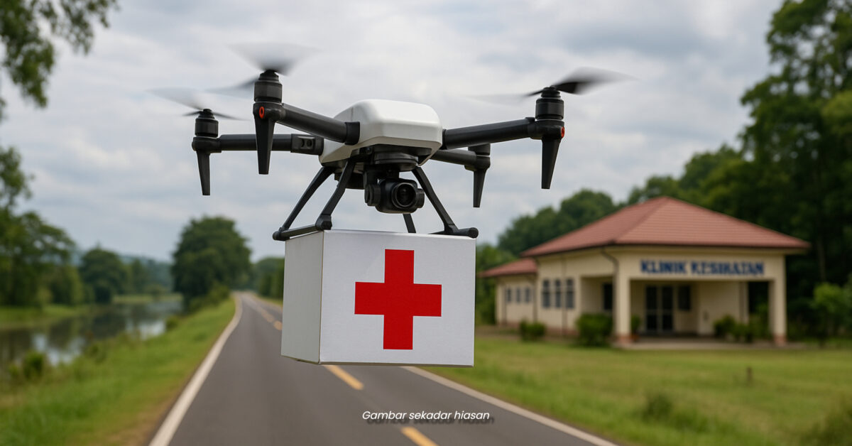 MCMC Lancar Projek Penghantaran Ubat Guna Dron Bersama KKM Di Kawasan Pedalaman Sabah