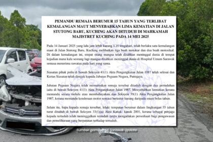 Remaja 15 Tahun Hadap 2 Pertuduhan Akibat Kemalangan Maut Ragut 5 Nyawa Di Stutong