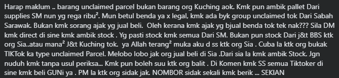 Netizen Kecam Jualan Bungkusan Tak Dituntut Di Kuching, Ini Penjelasan Si Penjual