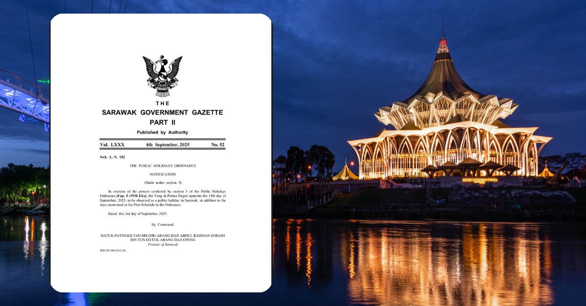 Sarawak Umum Cuti Tambahan 15 September Sempena Hari Malaysia