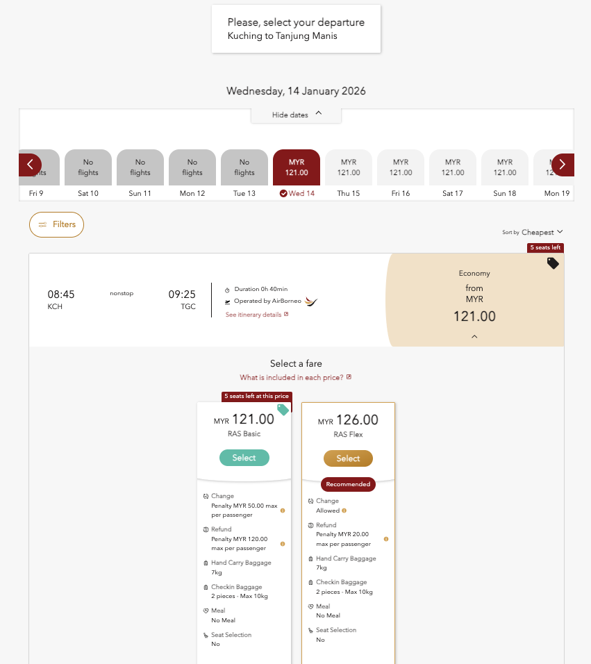 Begini Wajah Laman Web Baru AirBorneo, Harga Tambang Bermula Bawah RM100